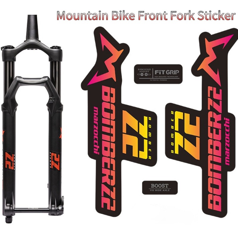Mountain Biking Colorado - Sticky Front Fork Sticker for Road