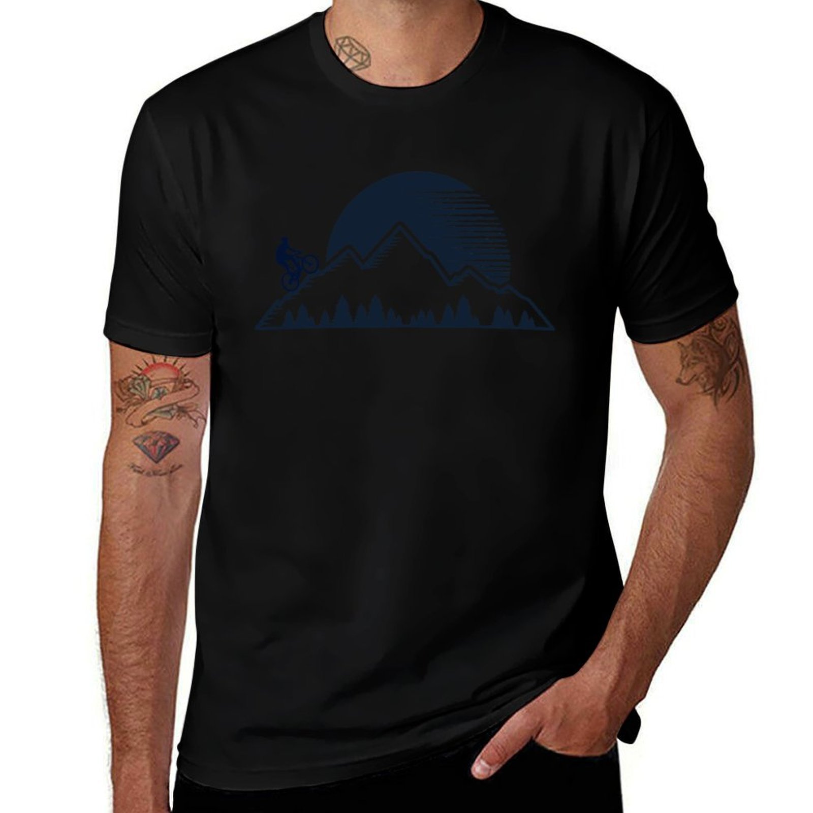 Mountain Biking Colorado - Vintage Mountain Bike Colorado T-Shirt Work