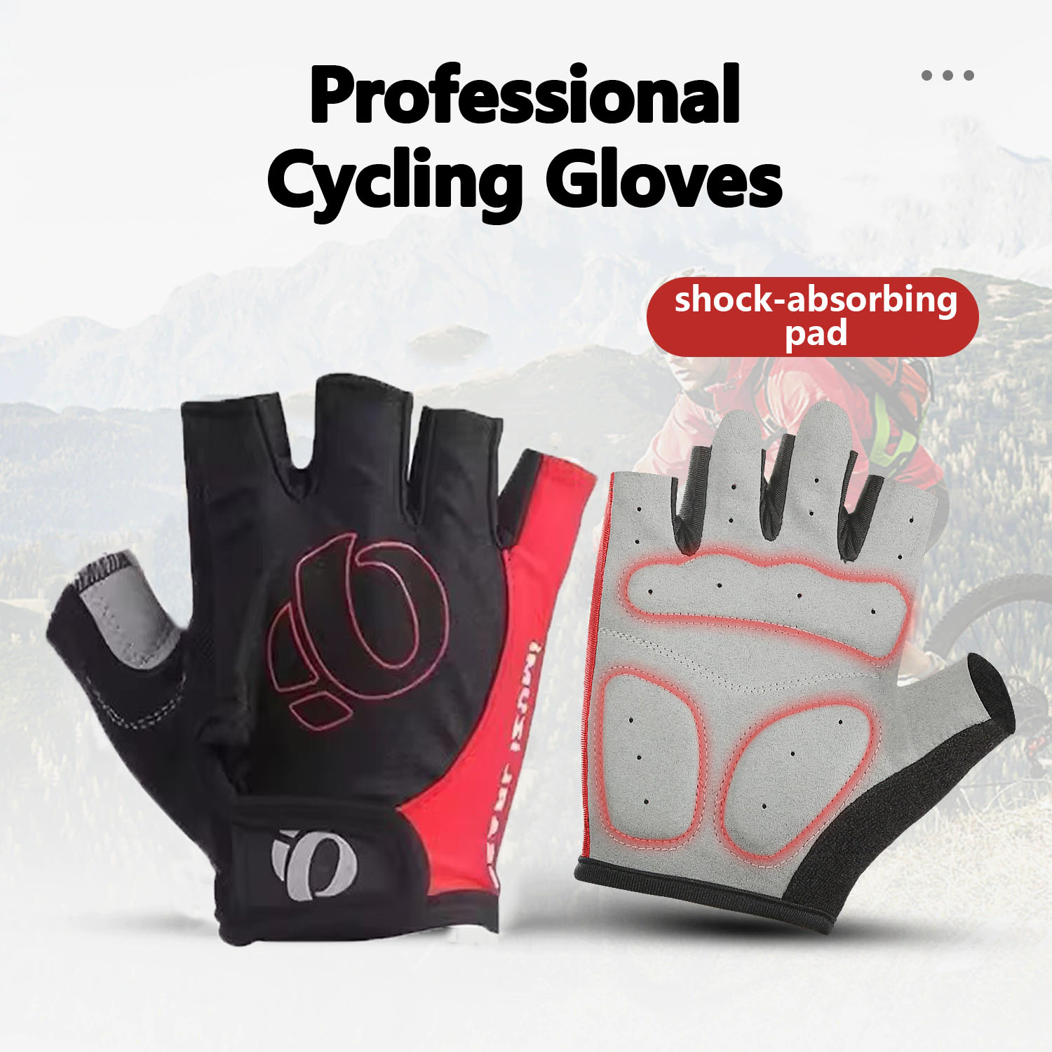 Mountain Biking Gloves - Outdoor Cycling Shock-absorbing Half Finger Gloves