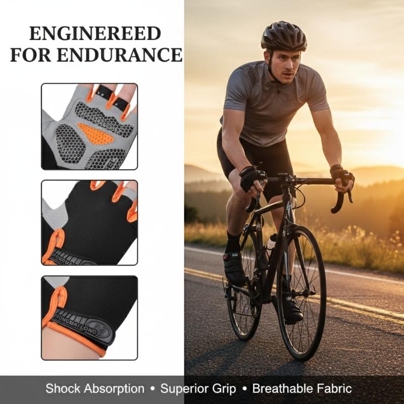 Fingerless Cycling Gloves Anti - Mountain Biking Gloves 评论和价格
