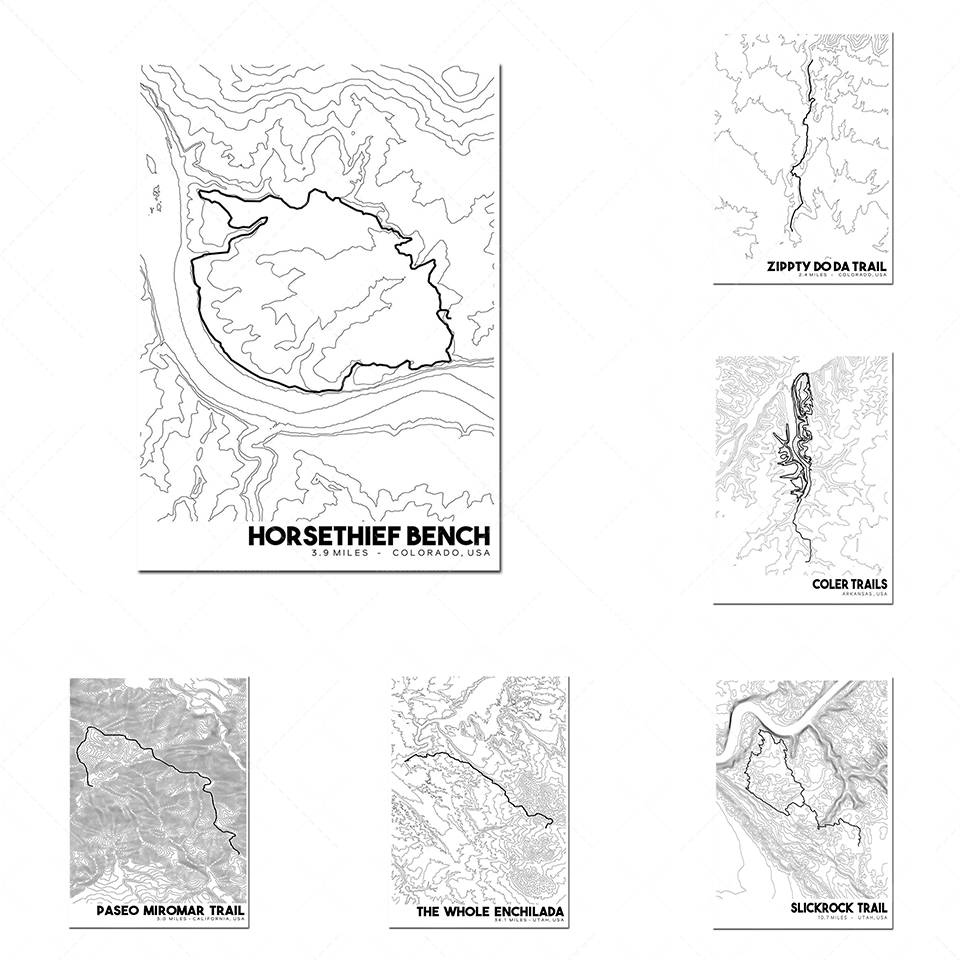 Map Poster Poster Colorado Top - Mountain Biking Colorado 评论和价格