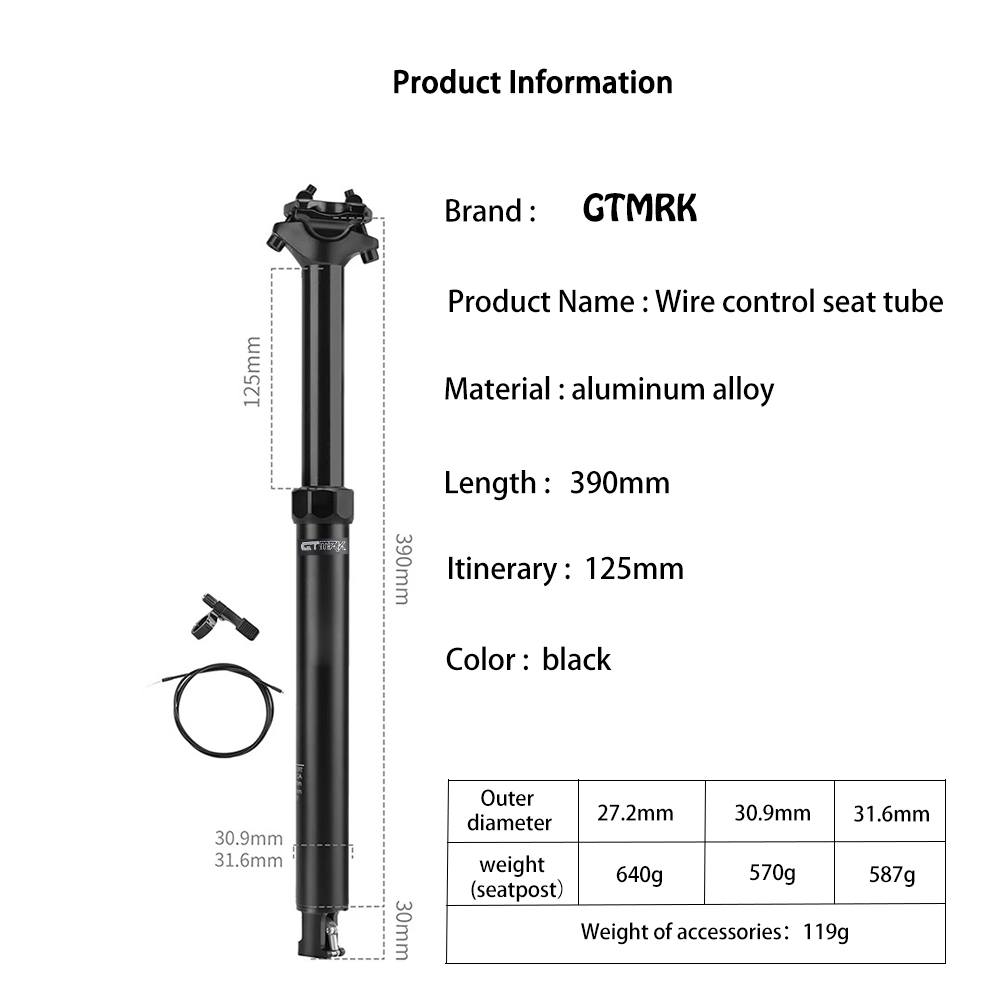 GTMRK Bike Dropper Seat Post 2 - Dropper Post Remote 评论和价格